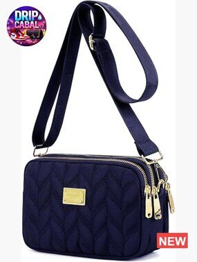 Small Waterproof Nylon Crossbody Bag with Adjustable Strap